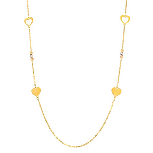 قلادة لافين من الذهب الأصفر عيار 18 قيراط