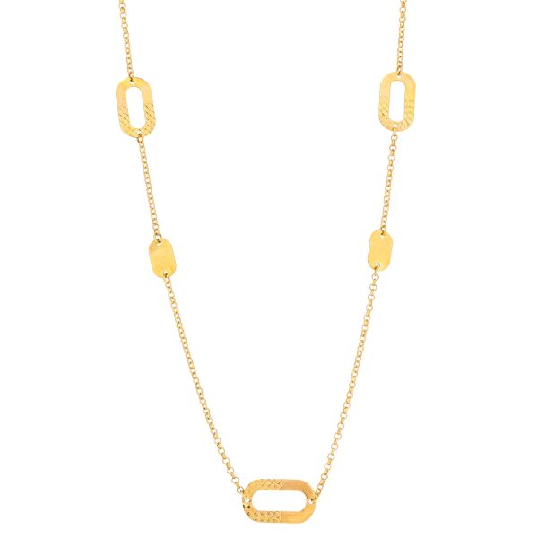 قلادة لافين من الذهب الأصفر عيار 18 قيراط