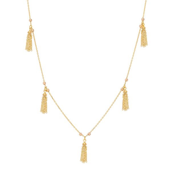 قلادة لافين من الذهب الأصفر عيار 18 قيراط