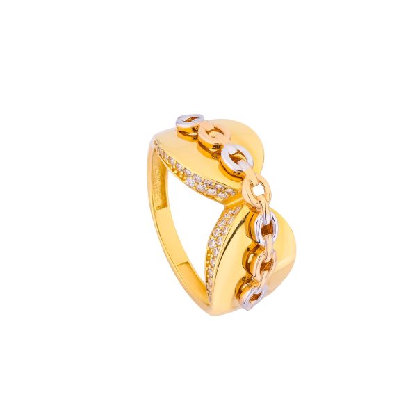 خاتم لافين من الذهب الأصفر عيار 18