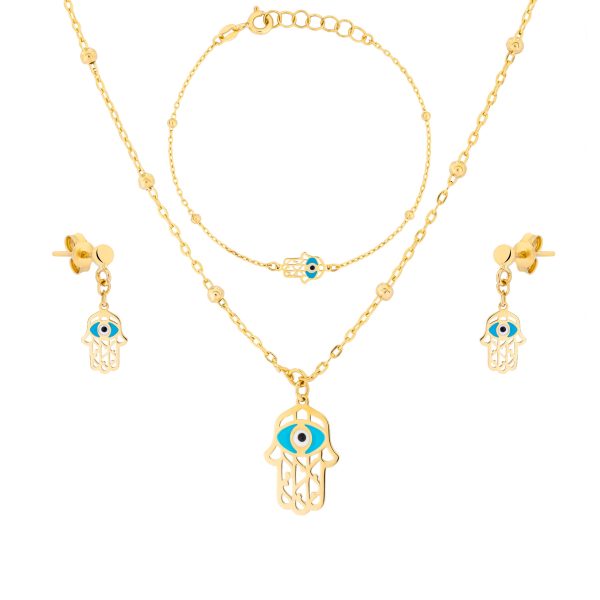 طقم أورانوس يد خمسة من الذهب عيار 18