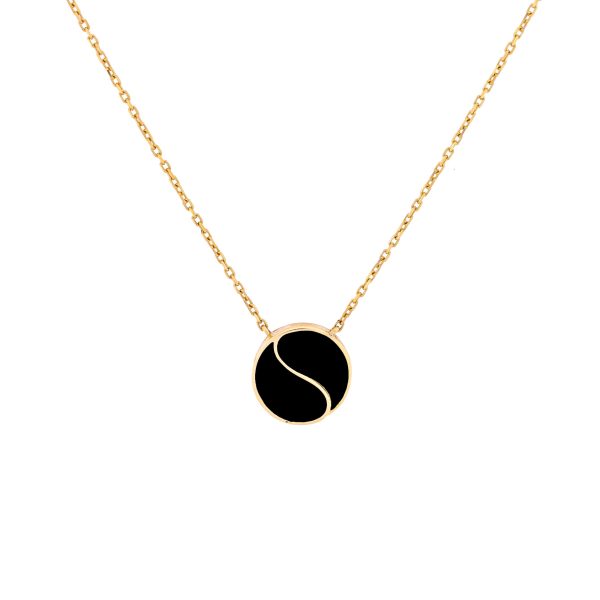 Uranus 18K Gold Yin-Yang Necklace