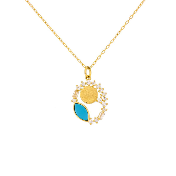 Uranus 18K Yellow Gold Necklace