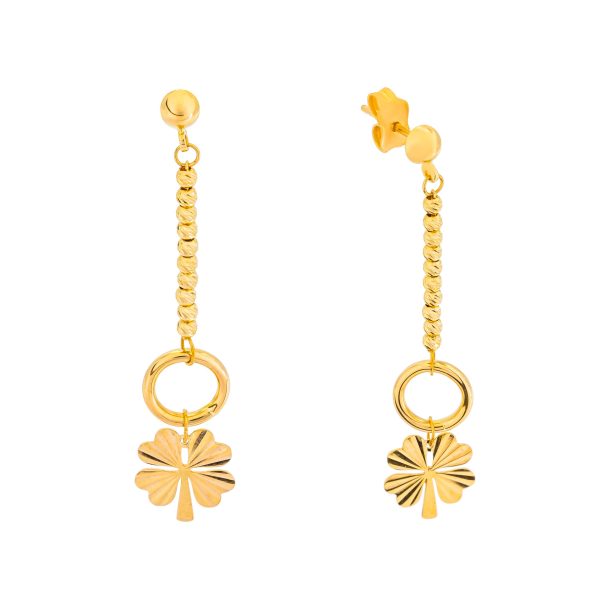 أقراط لافين من الذهب الأصفر  عيار 18