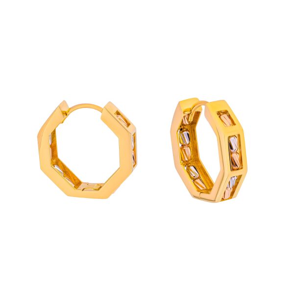 أقراط لافين من الذهب الأصفر عيار 18