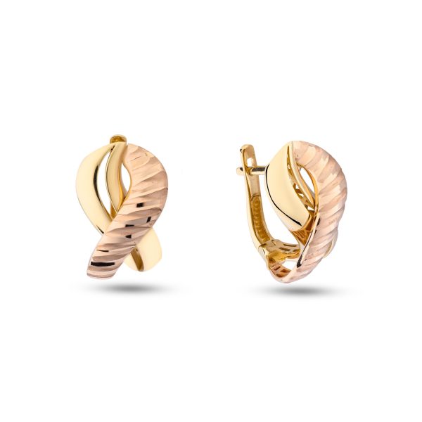 أقراط لافين من الذهب الأصفر عيار 18