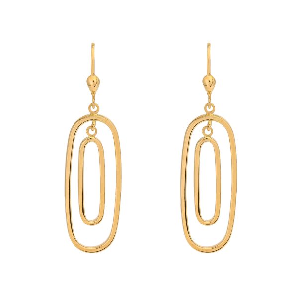 أقراط لافين من الذهب الأصفر عيار 18