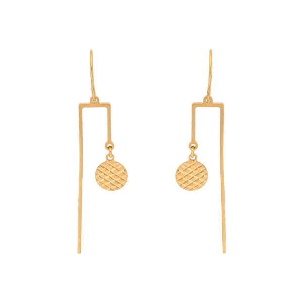 أقراط لافين من الذهب الأصفر عيار 18