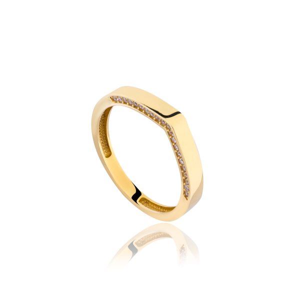 خاتم لافين من الذهب الأصفر عيار 18