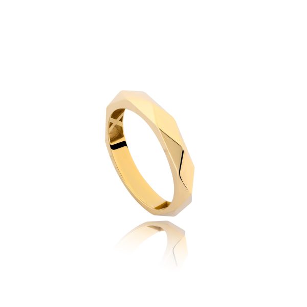 خاتم لافين من الذهب الأصفر عيار 18