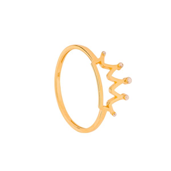 خاتم لافين من الذهب الأصفر عيار 18