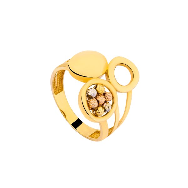 خاتم لافين من الذهب الأصفر عيار 18