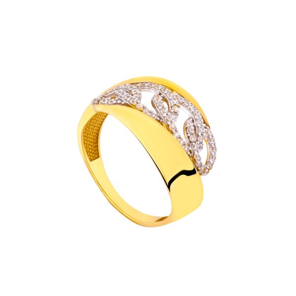 خاتم لافين من الذهب الأصفر عيار 18