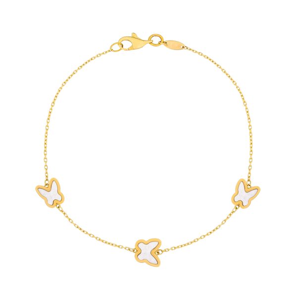 Uranus 18K Gold Sweet Butterflies Bracelet